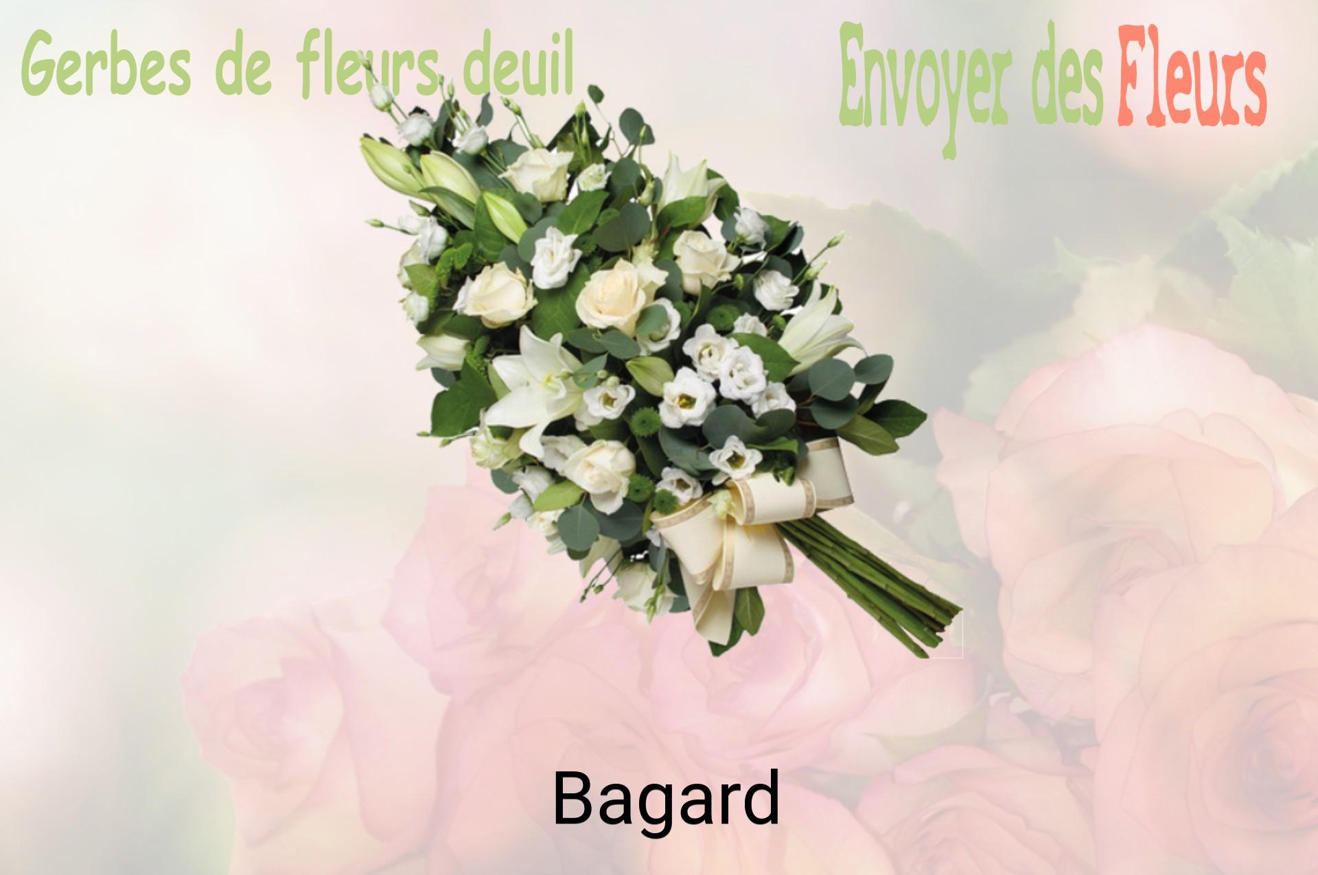 Gerbe de fleurs de deuil livrée à Bagard